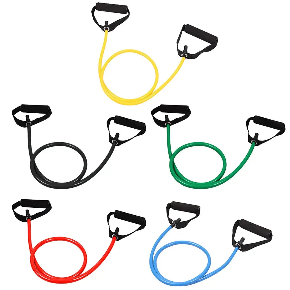 Resistance Bands with Handles – Latex-Free Wide Exercise Bands for Strength Training, Physical Therapy & Home Workouts FitModeOn